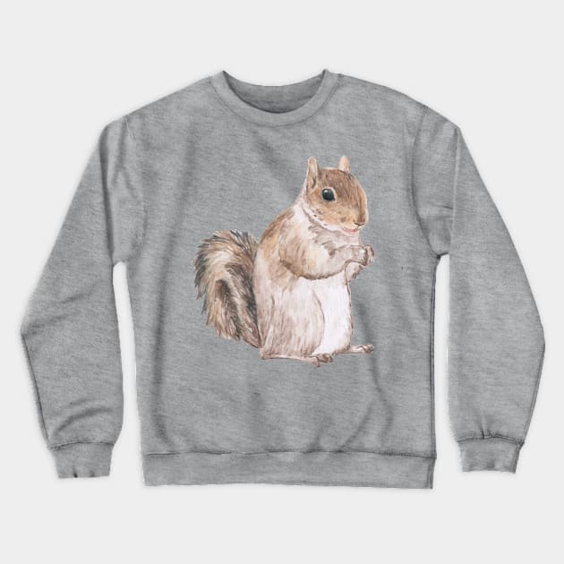 Watercolor Squirrel Crewneck Sweatshirt by DDP Design Studio